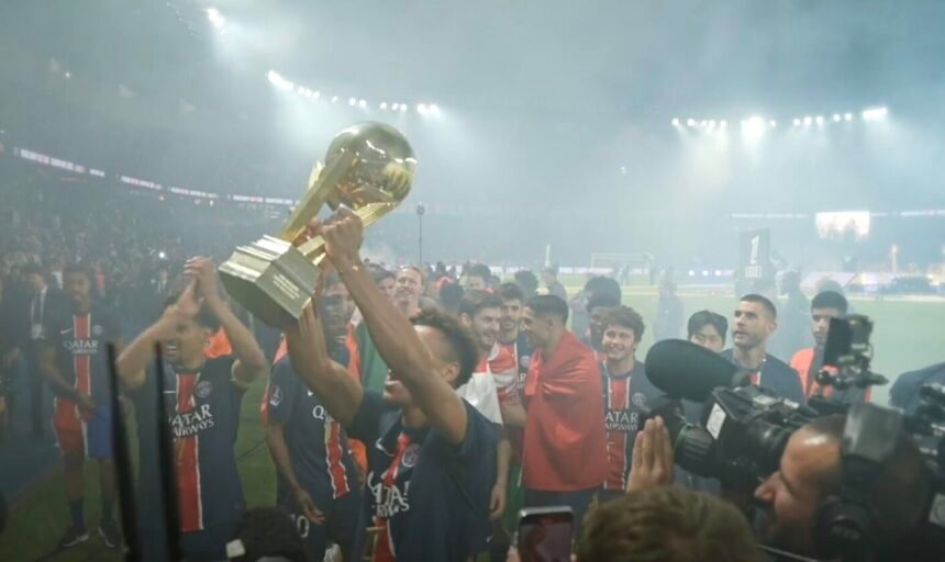 Paris Saint-Germain marked their 13th French league title with flair and emotion on Saturday night
