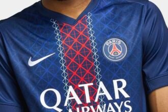 The Paris Saint-Germain home kit for the 2025–2026 season