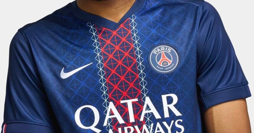 The Paris Saint-Germain home kit for the 2025–2026 season