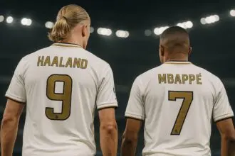 Haaland and Mbappé (AI)