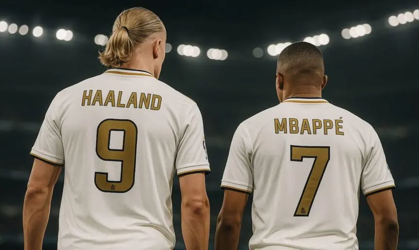 Haaland and Mbappé (AI)