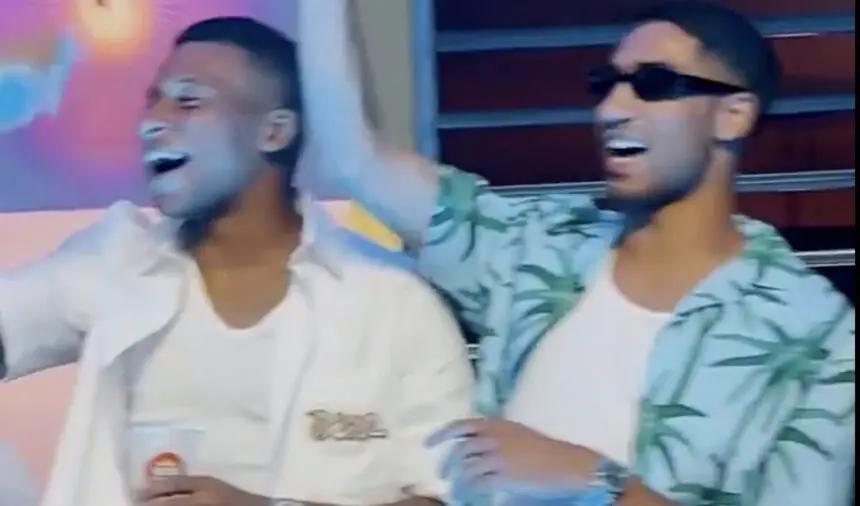 Mbappé and Hakimi spotted together at Bad Bunny concer
