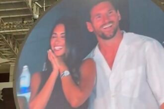 Messi on the Coldplay Kiss Cam