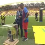 PSG's C1 trophy in Chocolate