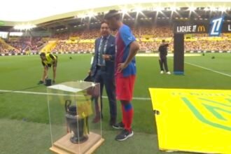 PSG's C1 trophy in Chocolate