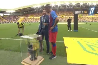 PSG's C1 trophy in Chocolate