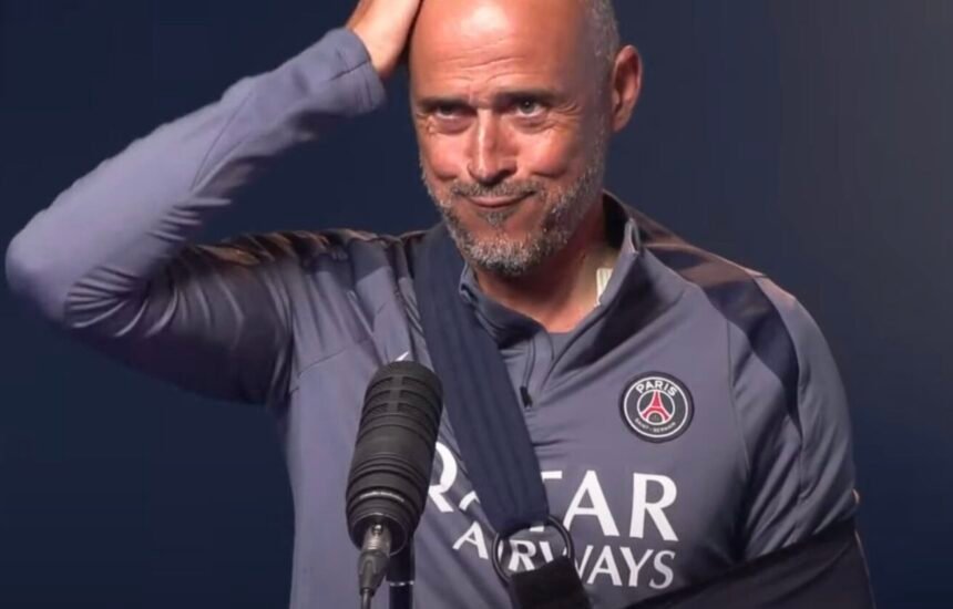Arm in a Sling, PSG Coach Luis Enrique Shaved His Head !