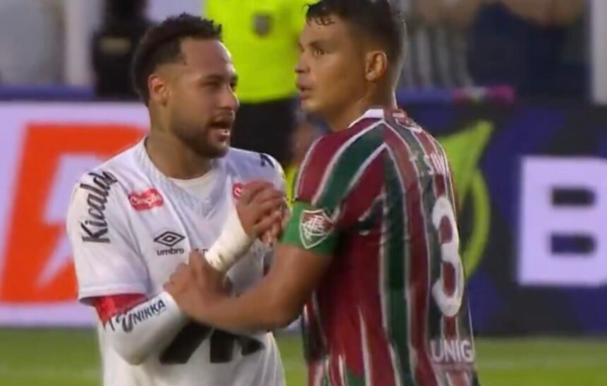 Neymar and Thiago Silva